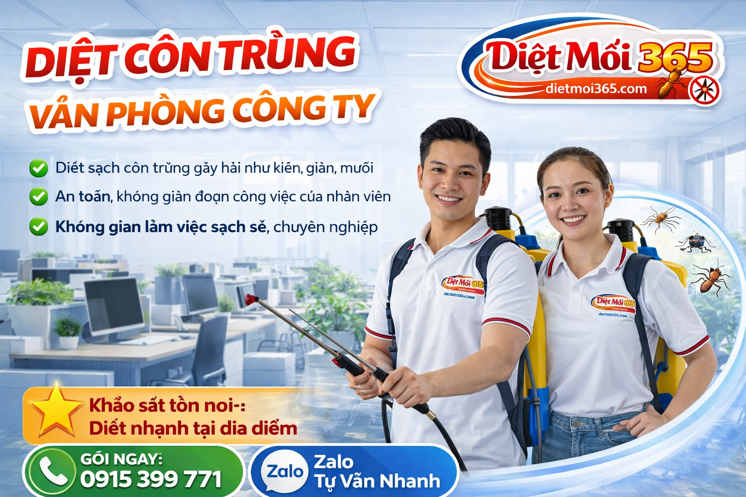 cam kết dịch vụ diệt côn trùng tận gốc